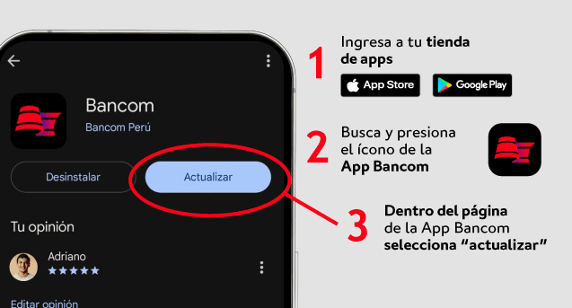 Disponible en Android y iOS Ver instructivo